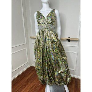 60s Vintage Harem Pants Jumpsuit Princess Jasmine Genie jeweled metallic lurex S